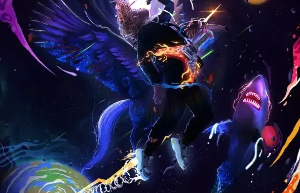 Trippie Redd Pegasus Neon Shark vs Pegasus Presented By Travis Barker (Delux Trippie Redd Pegasus Neon Shark vs Pegasus Presented By Travis Barker (Delux